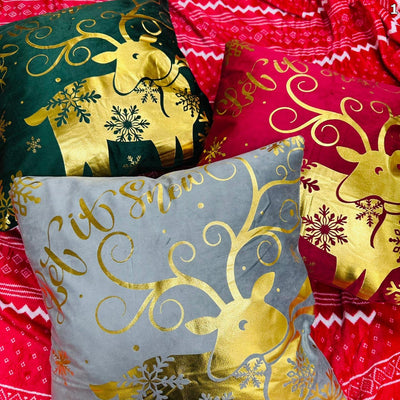 Božićna jastučnica sa zlatnim uzorkom 45x45 cm