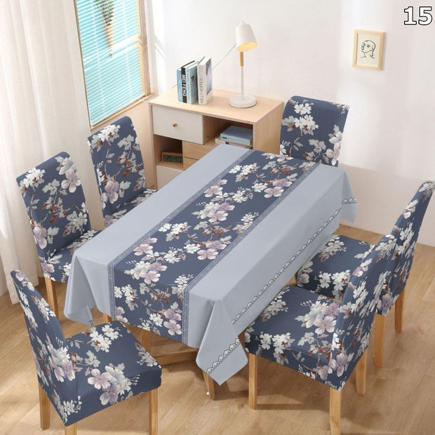 Set stolnjaka i 6 univerzalnih navlaka za stolice