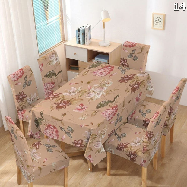 Set stolnjaka i 6 univerzalnih navlaka za stolice
