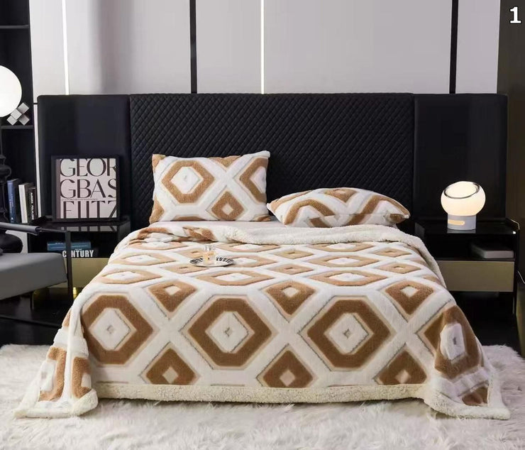 Deka HEX s krznom (200x230)