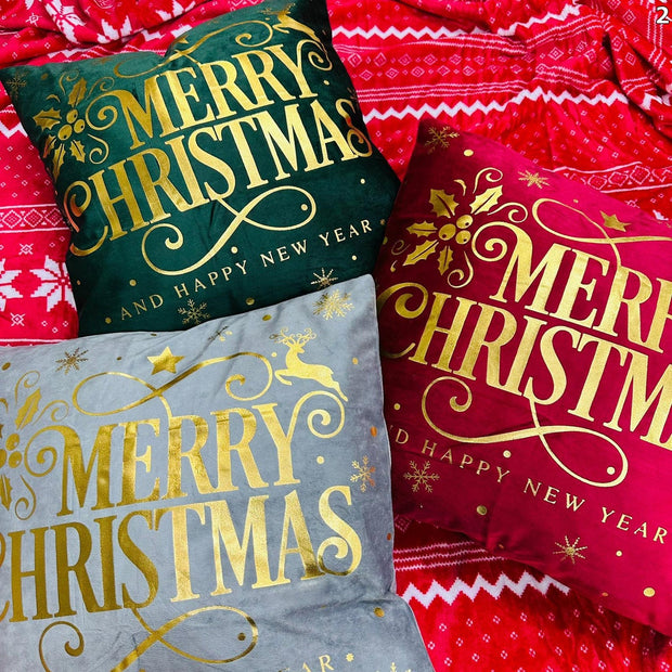 Božićna jastučnica sa zlatnim uzorkom 45x45 cm