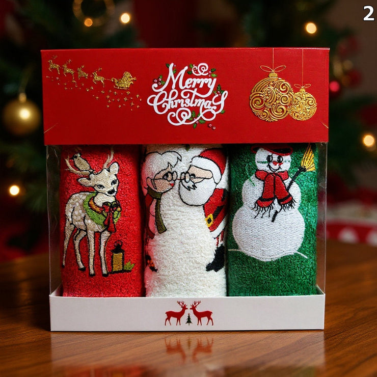 🎄 Božićne kuhinjske krpe – set od 3 komada 🎅