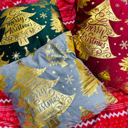 Božićna jastučnica sa zlatnim uzorkom 45x45 cm