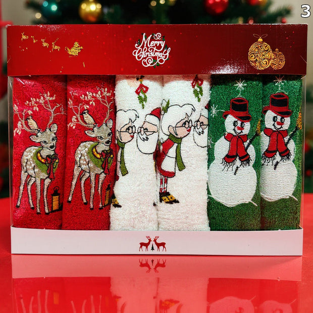 🎄 Božićne kuhinjske krpe – set od 6 komada 🎅
