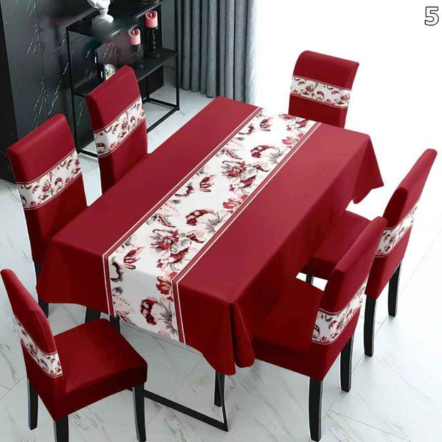 Set stolnjaka i 6 univerzalnih navlaka za stolice - DomTex
