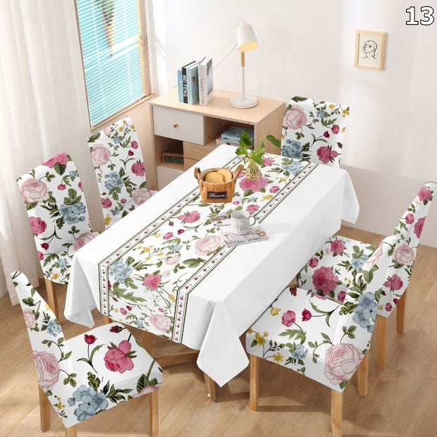 Set stolnjaka i 6 univerzalnih navlaka za stolice
