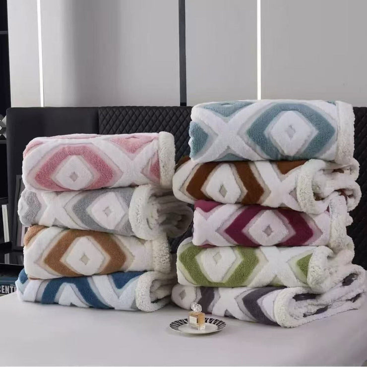 Deka HEX s krznom (200x230)