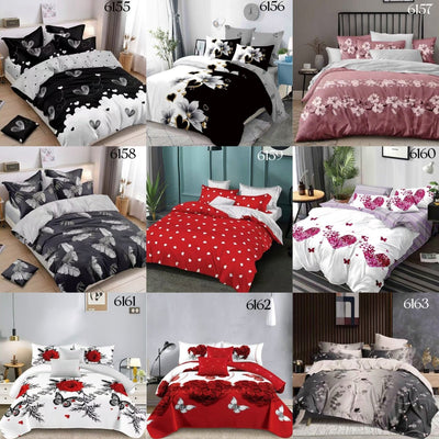 Set Posteljina za bračni krevet "Snovi u Boji" - 6 dijelova 200x220cm - SANDWAY
