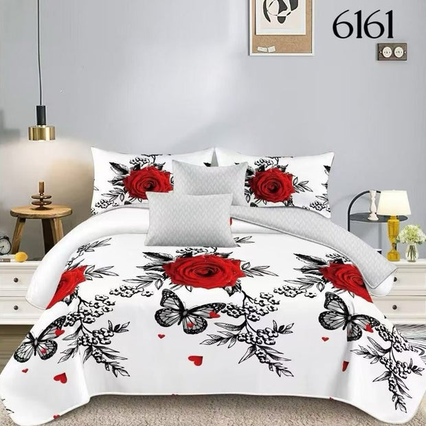 Set Posteljina za bračni krevet "Snovi u Boji" - 6 dijelova 200x220cm - SANDWAY