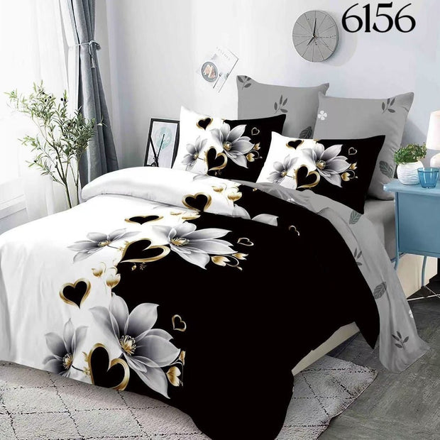 Set Posteljina za bračni krevet "Snovi u Boji" - 6 dijelova 200x220cm - SANDWAY