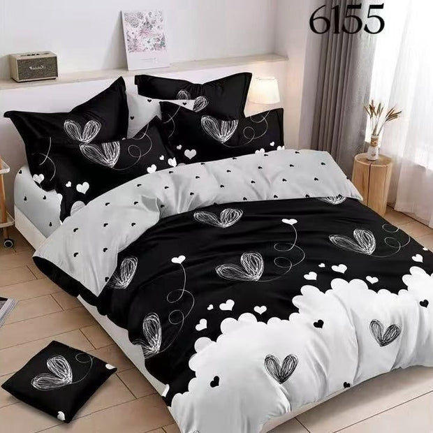 Set Posteljina za bračni krevet "Snovi u Boji" - 6 dijelova 200x220cm - SANDWAY